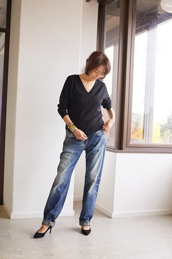 モデル 小林麻美 60代でもカッコよく決まるデニムの着こなし術 Mi Mollet News Flash Fashion Mi Mollet ミモレ 明日の私へ 小さな一歩 1 2