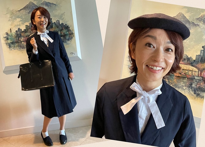 女子校時代の制服を50歳で着てみた。