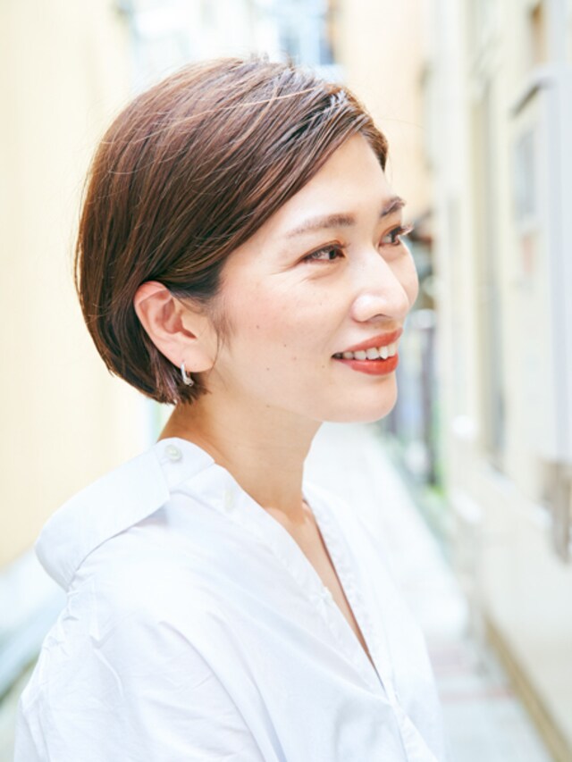 万能ヘア グラボブ なら毛量少なめでもくせ毛でもツヤやかに 40代の髪型 ヘアカタログ Br 大人のおしゃれはヘアスタイルから Mi Mollet ミモレ 明日の私へ 小さな一歩