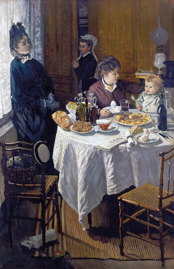 《昼食》　1868-69年 油彩、カンヴァス 231.5×151.5cmシュテーデル美術館 　© Städel Museum, Frankfurt am Main