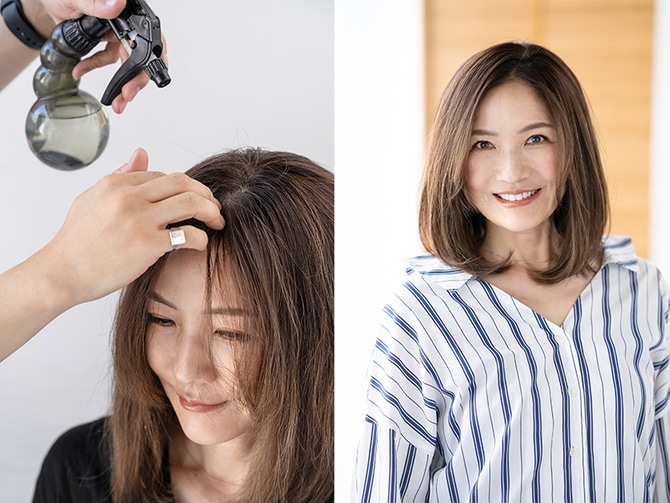 40代のツヤ感ボブはヘアアイロン前の一手間が大切だった！うねりやダメージを軽減させるスタイリングのコツ_img0