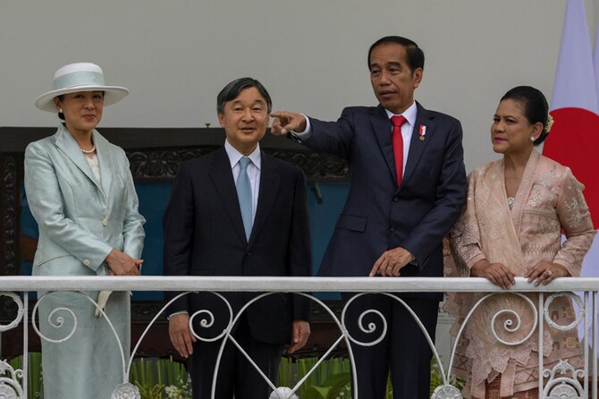 2023年は日本と東南アジア諸国連合（ASEAN）との友好協力50周年。その節目にあたり、ASEAN議長国を務めているインドネシアからご招待を受け、インドネシアを訪問された天皇陛下と雅子さま。写真：代表撮影/ロイター/アフロ
