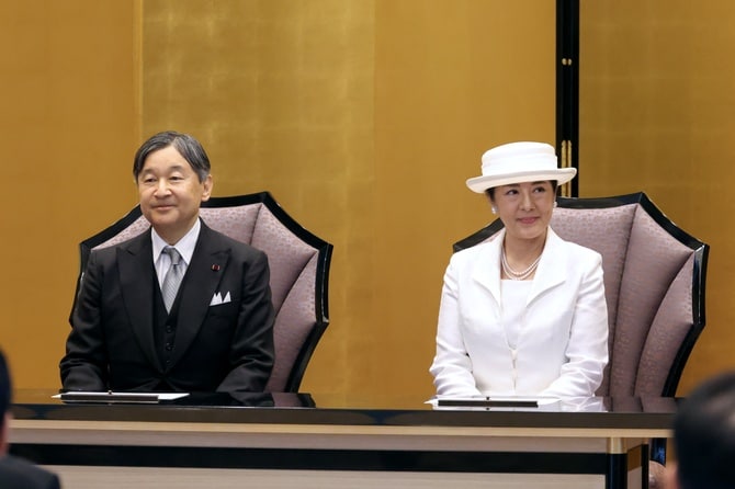 2024年6月、第80回日本芸術院賞授賞式にご臨席された天皇陛下と雅子さま。写真：JMPA